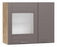 Шкаф навесной Livorno, НМ 011.29-01,  Софт Графит, Дуб Бунратти фото Шкаф навесной Livorno, НМ 011.29-01,  Софт Графит, Дуб Бунратти. Фото №1