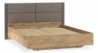 Кровать Livorno НМ 040.52, к/з Канзас 4, Софт Графит, Дуб Бунратти