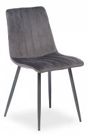 Стул  DUBLIN (mod. 7066) металл,ткань, 45 х 56 х 88 х 51 см, серый вельвет/антрацит (Поставляется только по 4 шт). Фото №1