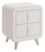 Тумба прикроватная Софи, (480х370х580) белый (экокожа) фото Тумба прикроватная Софи, (480х370х580) белый (экокожа). Фото №1