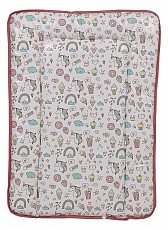 Матрас пеленальный Polini kids Единорог Сладости, розовый. Фото №2