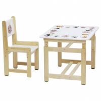 Набор учебный Polini kids Eco 400 SM, белый фото Набор учебный Polini kids Eco 400 SM, белый. Фото №1