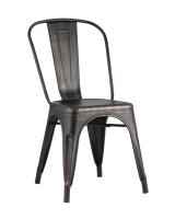 Стул TOLIX черный патина золото фото Стул TOLIX черный патина золото