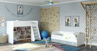 Кровать-чердак Трио,белый. Фото №3