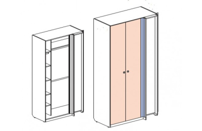 Шкаф угловой прямой Силуэт фото Шкаф угловой прямой Силуэт. Фото №4