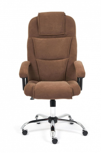 Кресло BERGAMO (хром) флок , коричневый, 6. Фото №2