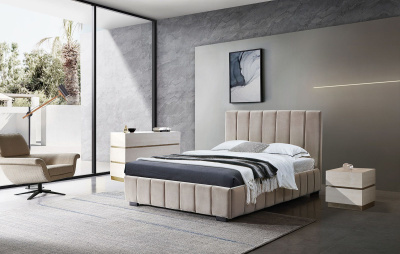 Кровать 8855 бежевая (1400X2000) фото Кровать 8855 бежевая (1400X2000). Фото №4