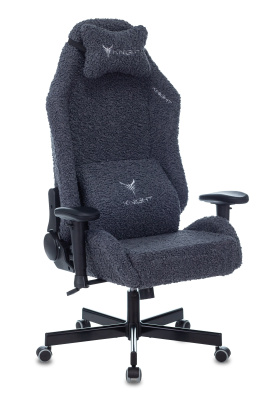 Кресло игровое Knight T1 синий экомех с подголов. крестовина металл. Фото №2