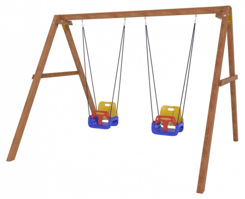 Качели детские Р911-2, коричневый фото Качели детские Р911-2, коричневый. Фото №3