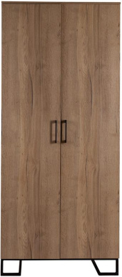 Шкаф двухстворчатый без зеркал Loft Дуб Табак фото Шкаф двухстворчатый без зеркал Loft Дуб Табак. Фото №4