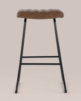 Стул барный Ковбой экокожа коричневый. Фото №5