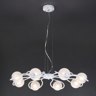 Подвесная люстра Eurosvet Camomile 70089/8 белый с серебром. Фото