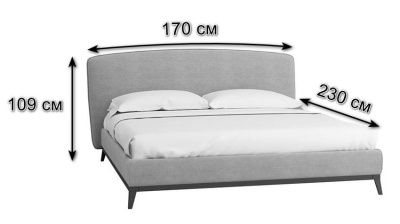 Кровать с ортопедическим основанием и ящиком Сканди Лайт 1.4 Грей фото Кровать с ортопедическим основанием и ящиком Сканди Лайт 1.4 Грей. Фото №3