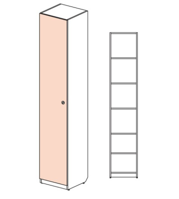 Шкаф однодверный со штангой Силуэт фото Шкаф однодверный со штангой Силуэт. Фото №2