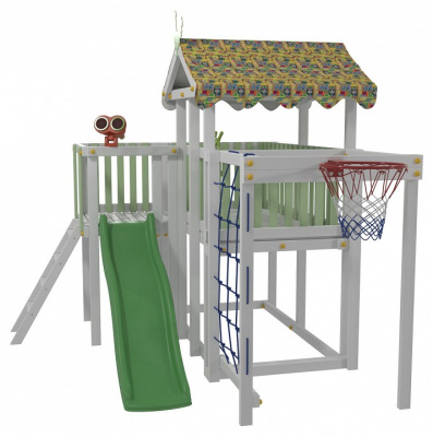 Комплекс игровой ДК5Б, бирюзовый, серый. Фото