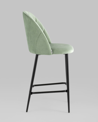Стул полубарный Логан велюр фисташковый фото Стул полубарный Логан велюр фисташковый. Фото №4