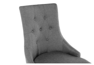 Стул деревянный Elegance dark walnut / fabric grey. Фото