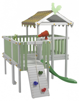 Комплекс игровой ДК8Б, бирюзовый, серый фото Комплекс игровой ДК8Б, бирюзовый, серый. Фото №5