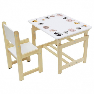 Набор учебный Polini kids Eco 400 SM, белый фото Набор учебный Polini kids Eco 400 SM, белый. Фото №3