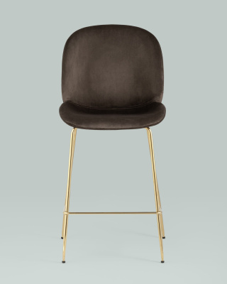 Стул полубарный Beetle со спинкой коричневый фото Стул полубарный Beetle со спинкой коричневый. Фото №5