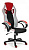 Кресло PILOT кож/зам/ткань, черный перфорированный/св.серый/красный, 36-6/06/TW-14/3D красный