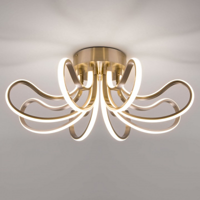 Потолочная люстра Eurosvet Lilium 90079/8 сатин-никель 80W фото Потолочная люстра Eurosvet Lilium 90079/8 сатин-никель 80W. Фото №2