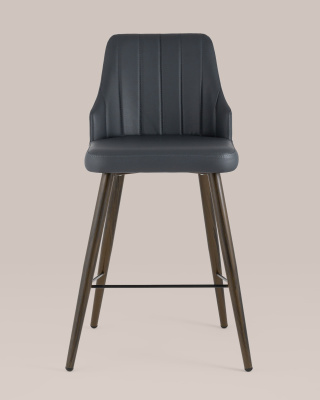 Стул полубарный Коналл экокожа антрацит фото Стул полубарный Коналл экокожа антрацит. Фото №5