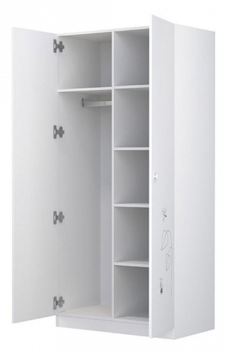 Шкаф платяной Polini kids French 1230 Amis, белый. Фото №3