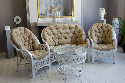 Комплект Черчилль с 2-х местным диваном, цвет: белый. Фото №3