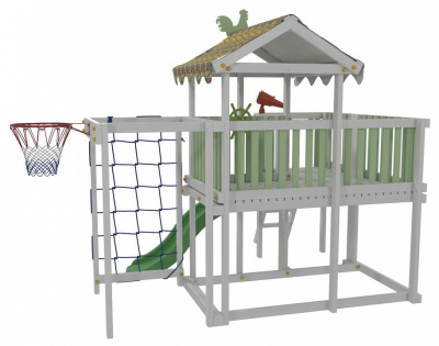 Комплекс игровой ДК5Б, бирюзовый, серый. Фото