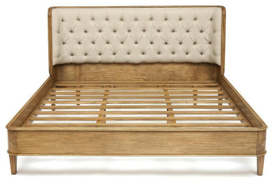 Кровать Secret De Maison CASTRO ( mod. BED 19-01 K ) красное дерево, 209х189х115см, античный дуб, ткань кремовая фото Кровать Secret De Maison CASTRO ( mod. BED 19-01 K ) красное дерево, 209х189х115см, античный дуб, ткань кремовая. Фото №2