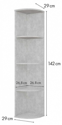 Стеллаж Polini Home Smart, серый. Фото №5