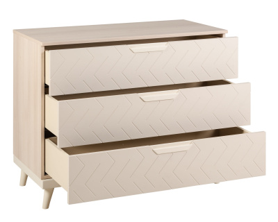 Комод с 3 ящиками Сканди Жемчужно-белый. Фото №4