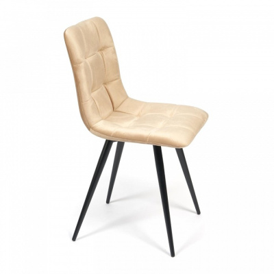 Стул CHILLY (mod. 7095) ткань/металл, 53х47х88 см, высота до сиденья 50 см, бежевый barkhat 5/черный (поставляется по 4 шт). Фото