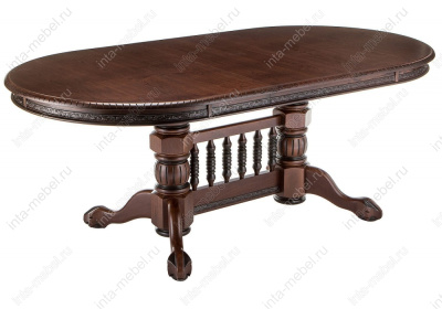 Стол деревянный Кантри орех с коричневой патиной фото Стол деревянный Кантри орех с коричневой патиной. Фото №3