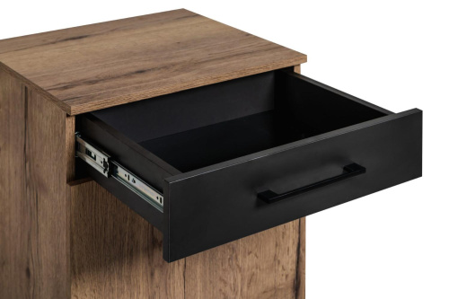 Тумба для обуви с ящиком Loft Дуб табак/Графит. Фото №8
