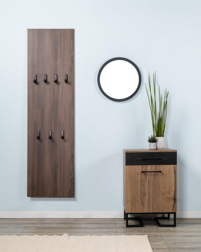 Тумба для обуви с ящиком Loft Дуб табак/Графит. Фото №10