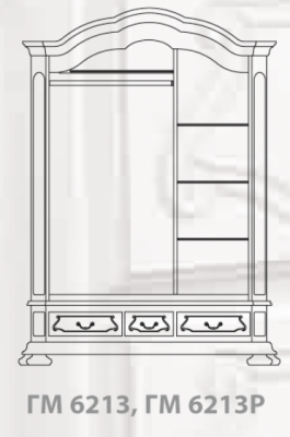 Шкаф для платья и белья Босфор-Премиум ГМ 6213 фото Шкаф для платья и белья Босфор-Премиум ГМ 6213. Фото №3