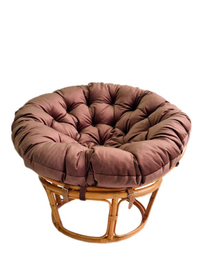 Кресло Папасан 23/01 с коричневой подушкой. Фото №2
