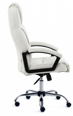 Кресло BERGAMO (хром) кож/зам, белый, 36-01. Фото №2