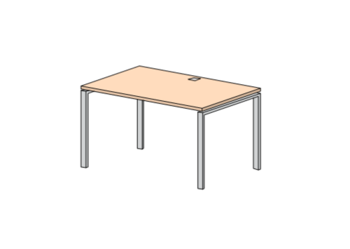 Стол писменный прямоугольный с пропуском под кабель глубиной 700 мм Европа Лайт. Фото №1
