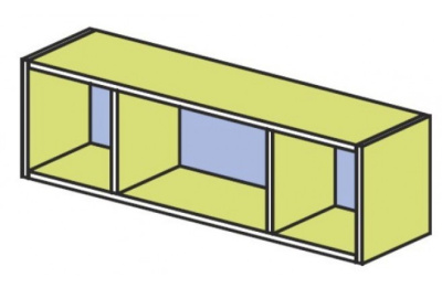 Полка настенная три секции Силуэт фото Полка настенная три секции Силуэт. Фото №2
