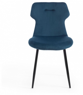 Стул Secret De Maison ROBOCOP (mod. DC0128) вельвет/металл, 57 х 46 х 85 см , синий (HLR 63)/черный   (поставляется по 4 шт) фото Стул Secret De Maison ROBOCOP (mod. DC0128) вельвет/металл, 57 х 46 х 85 см , синий (HLR 63)/черный   (поставляется по 4 шт). Фото №2