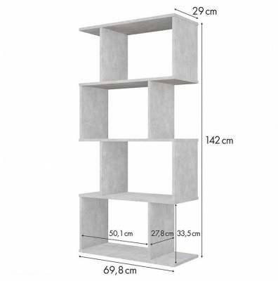 Стеллаж Polini Home Smart, серый. Фото