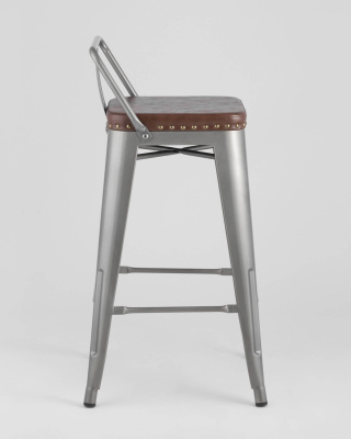 Стул полубарный TOLIX SOFT серебристый. Фото №5