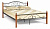 Кровать AT-815 Wood slat base дерево гевея/металл, 160*200 см (Queen bed), красный дуб/черный