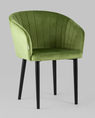 Стул с подлокотниками Нейтон велюр травяной фото Стул с подлокотниками Нейтон велюр травяной. Фото №3