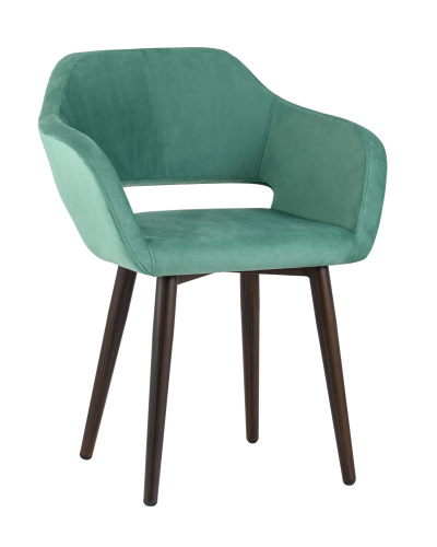 Стул с подлокотниками Саймон велюр морской. Фото №2