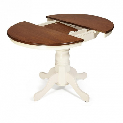 Стол NAVARRESE (mod. E-R36R+12AV NMO-2A) дерево гевея/мдф, 90+30х76см, rustic oak+cream (дуб+кремовый) фото Стол NAVARRESE (mod. E-R36R+12AV NMO-2A) дерево гевея/мдф, 90+30х76см, rustic oak+cream (дуб+кремовый). Фото №2