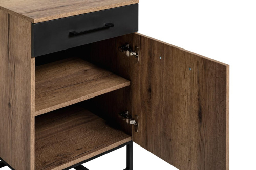 Тумба для обуви с ящиком Loft Дуб табак/Графит. Фото №6